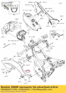 kawasaki 490890957290 01 shroud-engine,lh,l.green - Bottom side