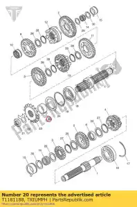 triumph T1181188 afstand mouw - Onderkant