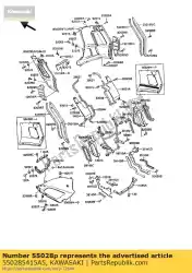 Aqui você pode pedir o capota, lateral, direita, c. P. R em Kawasaki , com o número da peça 550285415A5: