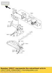 Here you can order the case,tail lamp ke175-d3 from Kawasaki, with part number 230271006: