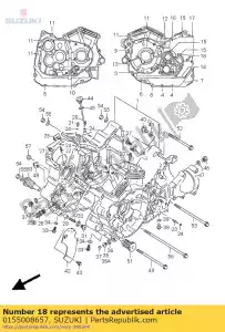 Suzuki 0155008657 parafuso - Lado inferior