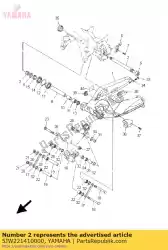 as, draaipunt van Yamaha, met onderdeel nummer 5JW221410000, bestel je hier online: