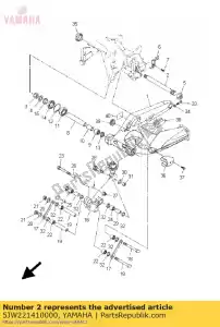 yamaha 5JW221410000 as, draaipunt - Onderkant