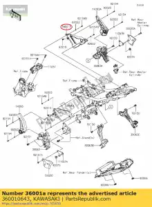 kawasaki 360010643 01 lado da capa, direita - Lado inferior
