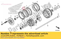 Here you can order the disk a, clutch friction from Honda, with part number 22203MCA000: