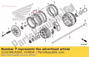 honda 22203MCA000 disk a, clutch friction - Bottom side