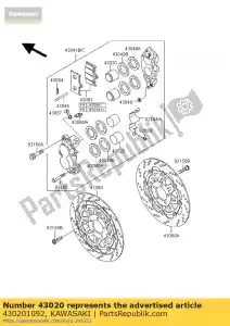 Kawasaki 430201092 pistone-comp-freno - Il fondo