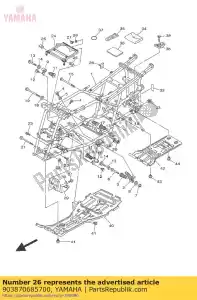 yamaha 903870685700 colarinho - Lado inferior