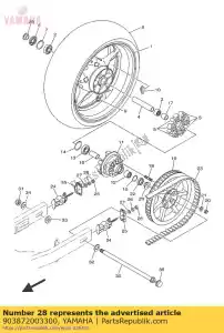 yamaha 903872003300 collar - Bottom side