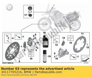 bmw 34117705216 klocki hamulcowe - Dół