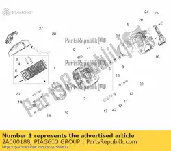 Qui puoi ordinare testa rh da Piaggio Group , con numero parte 2A000188: