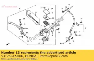 Honda 53175GCS006 palanca, r. manija de dirección - Lado inferior