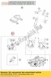 Aquí puede pedir cuerpo del acelerador de KTM , con el número de pieza 60341001000: