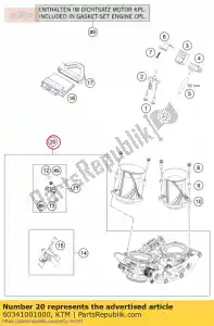 ktm 60341001000 cuerpo del acelerador - Lado inferior