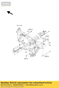 kawasaki 921431027 colar, l = 57,5 ??zg1000-a1 - Lado inferior