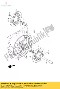 suzuki 5921041G30 disco comp, delantero - Lado inferior