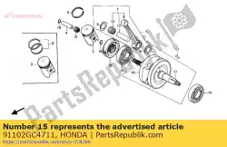 Qui puoi ordinare ago brg **** da Honda , con numero parte 91102GC4711: