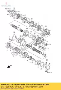suzuki 2413118H20 arbre, entraînement - La partie au fond