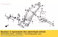 50310K01D00, Honda, estancia comp, fr cala honda sh i  ad a d sh125 sh125d 125 , Nuevo