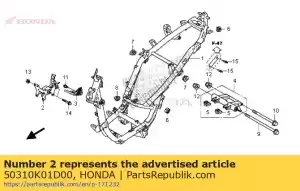 Honda 50310K01D00 stay comp, fr cove - Dół