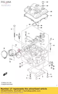 suzuki 0928055005 o-ring, d: 2,4, id - Lado inferior