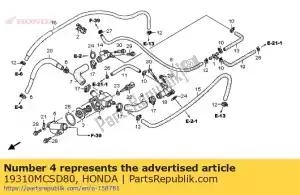 Honda 19310MCSD80 comp. caso, termostato - Lado inferior