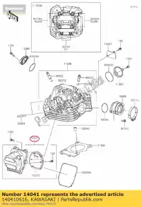 kawasaki 140410616 01 cover-comp, cadena de levas - Lado inferior