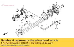 Aqui você pode pedir o tubo b, respirador em Honda , com o número da peça 17372GCFA20: