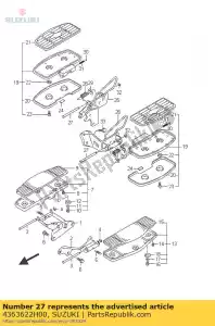 suzuki 4363622H00 broche, foo passager - La partie au fond