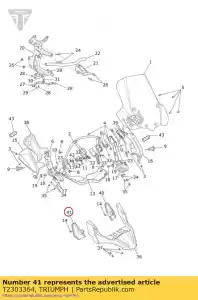 triumph T2303364 infill hoog spatbord rh - Onderkant