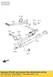 Here you can order the spring from Kawasaki, with part number 92145S166: