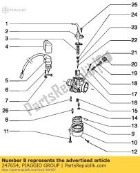 Aprilia 247654, Jet naald, OEM: Aprilia 247654