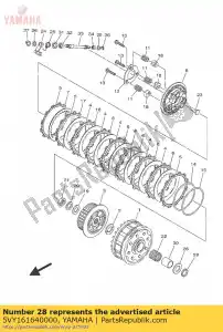 yamaha 5VY161640000 plaque, poussée 2 - La partie au fond