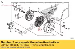 Here you can order the spring, recoil starter from Honda, with part number 28402HB6004: