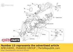 Aqui você pode pedir o caixa de fusíveis de borracha em Piaggio Group , com o número da peça AP8144091: