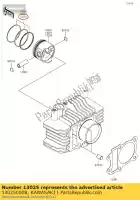 130250008, Kawasaki, jeu de segments piston l, o / s 0. an130 kawasaki  klx 110 2010 2011 2012 2013 2014 2015 2016 2017 2018 2019 2020 2021, Nouveau