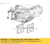 CM1583275, Piaggio Group, 300 4t / 4v e3, ou seja, motor vespa gts gtv zapm45200, zapm45202 zapm45201 300 2008 2009 2010 2011 2012 2013 2014 2016, Novo