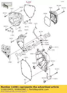 kawasaki 110610403 joint, couvercle de générateur zr1000d - La partie au fond