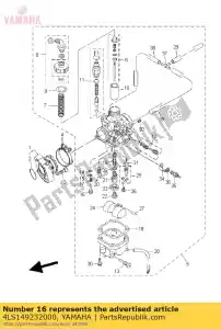 yamaha 4LS149232000 parafuso, piloto - Lado inferior