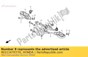 honda 90211KT0770 parafuso, flange, 10x40 - Lado inferior