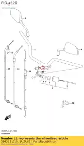 suzuki 5863111J10 guide, embrayage ca - La partie au fond