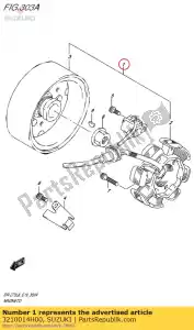 Suzuki 3210014H00 conjunto magneto - Lado inferior