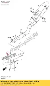 suzuki 1418628H10 cover,exhaust p - Bottom side