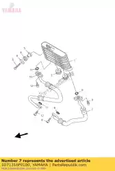 Ici, vous pouvez commander le tuyau, huile 1 auprès de Yamaha , avec le numéro de pièce 1D71316F0100: