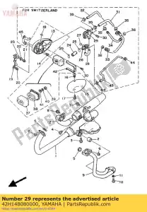 Yamaha 42H148080000 conjunto de válvula de lámina - Lado inferior