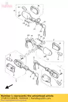 1TV833100000, Yamaha, luz pisca-pisca frontal conjunto 1 yamaha fz fzr 750 1000, Novo