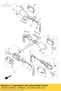 Yamaha 1TV833100000 przednie ?wiat?a migacza zespó? 1 - Dół