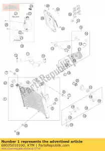 ktm 69035010100 radiateur '15567ue - La partie au fond