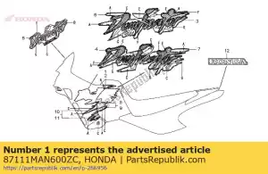 Honda 87111MAN600ZC streep a, r * type9 * - Onderkant