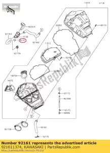 kawasaki 921611374 damper er650ecf - Bottom side